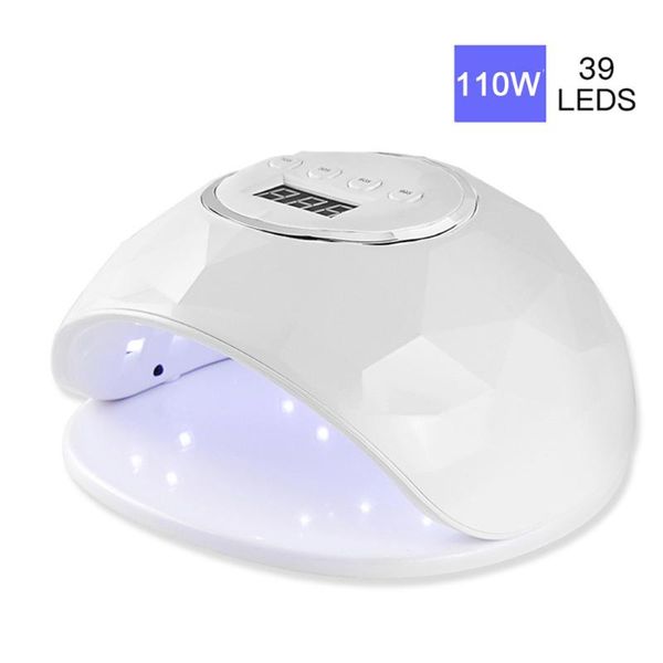 

nail dryers 110w dryer led lamp for all gel polish 39 pcs leds fast drying with timer smart sensor professional