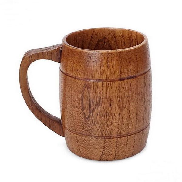 

mugs brief wooden beer travel cup ancient round single coffee wood mug