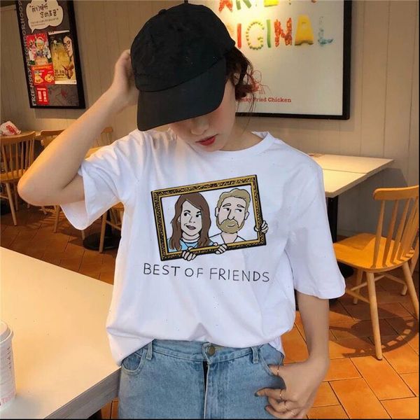 

women clothes womens summer harajuku kawaii tshirt leisure and comfort female t shirt casual round neck tee, White