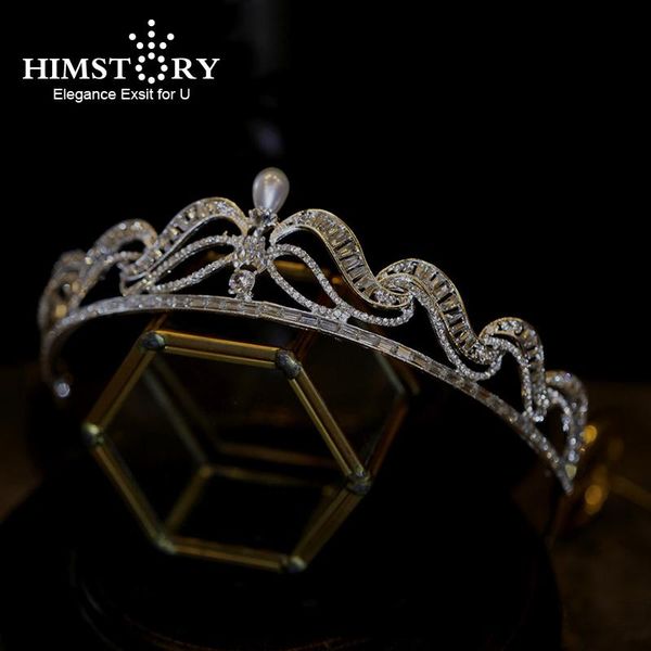 

hair clips & barrettes himstory crystal bridal wedding tiaras and crowns accessories jewelry rhinestone tiara bride headpiece, Golden;silver