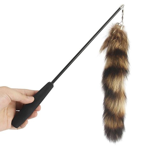

the length of funny cat stick is scalable long hairy toy teaser pet toys