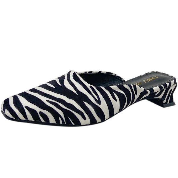 

slippers woman low heel sandals piel mules mujer cover toe slides pu leather slingback shoes pantuflas slip on calzado cozy half, Black