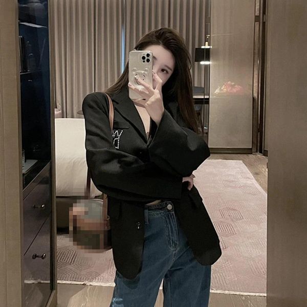 

women's suits & blazers 2021 autumn casual men coat pearl loose women overcoat fashion elegant solid color outwear t472, White;black