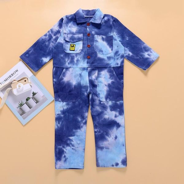 

long sleeve infant baby girls romper jumpsuit onepiece clothing trousers, Blue