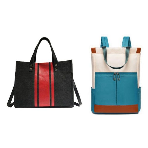 

evening bags oxford waterproof laplarge capacity shoulder with bag for women canvas contrast color handbag