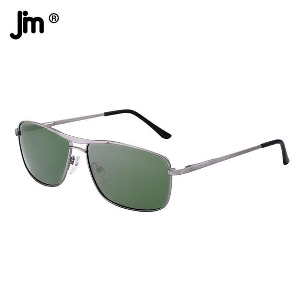 

sunglasses jm rectangle polarized for men metal frame bam0016, White;black