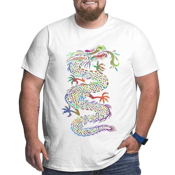 

men's t-shirts oversize anime men dragon graphic oversized t shirt short sleeve tee loose large tees shirts for father, White;black