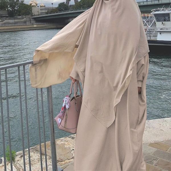 

ethnic clothing eid ramadan muslim femme prayer garment abaya hijab women jilbab long khimar robe kaftan niqab modest dubai islam clothes, Red