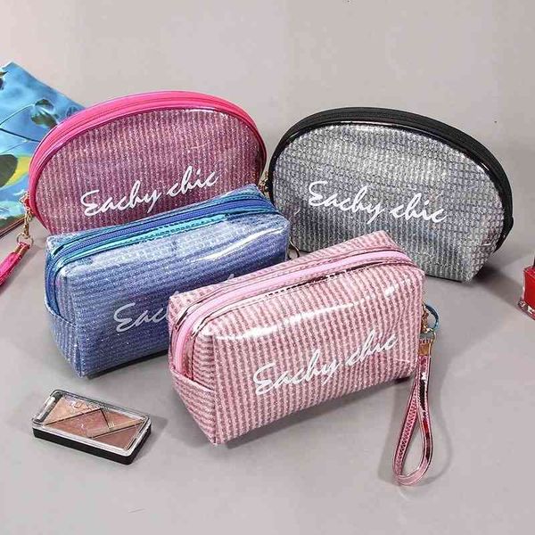 

2020 new portable pvc waterproof cosmetic carry on travel storage bag