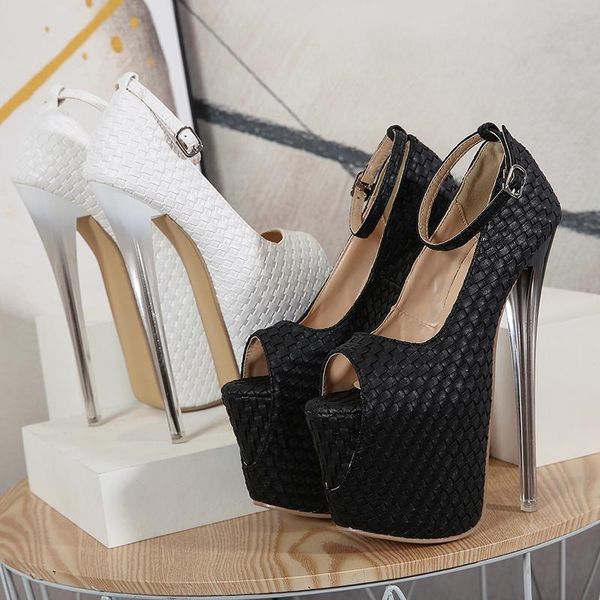 

dress shoes 2021 summer fashion design woven women's sandals stiletto heels, Black