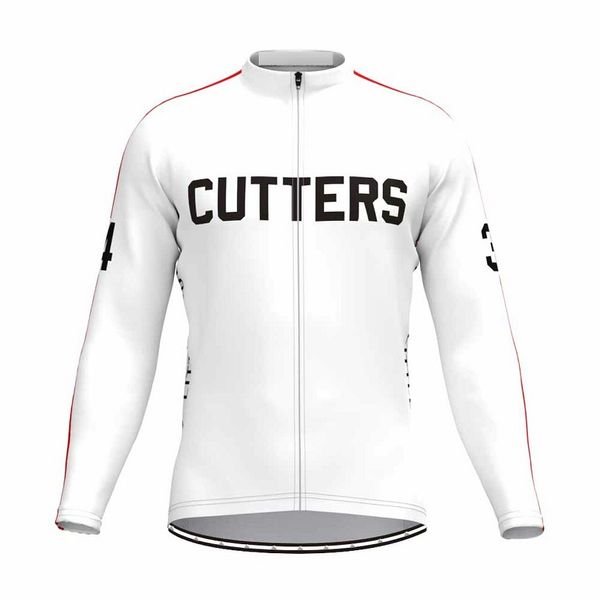 

2021 retro breaking away cutters long sleeve cycling jersey spring and autumn breathable quick dry polyester, Black