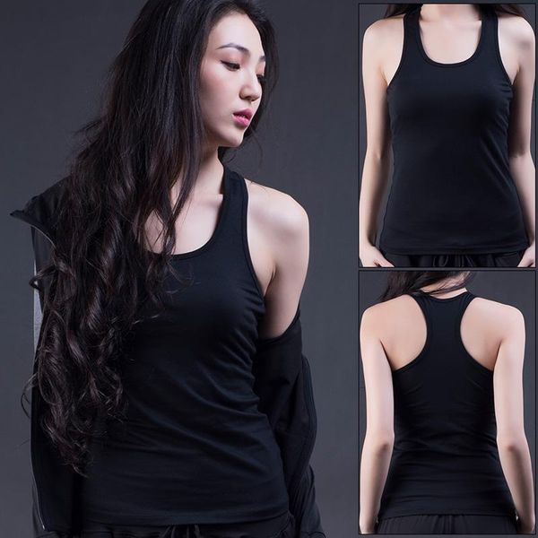 

yoga outfits women sports tank quick dry breathable black female sleeveless clothes running gym training fitness vest jerseys, White;red