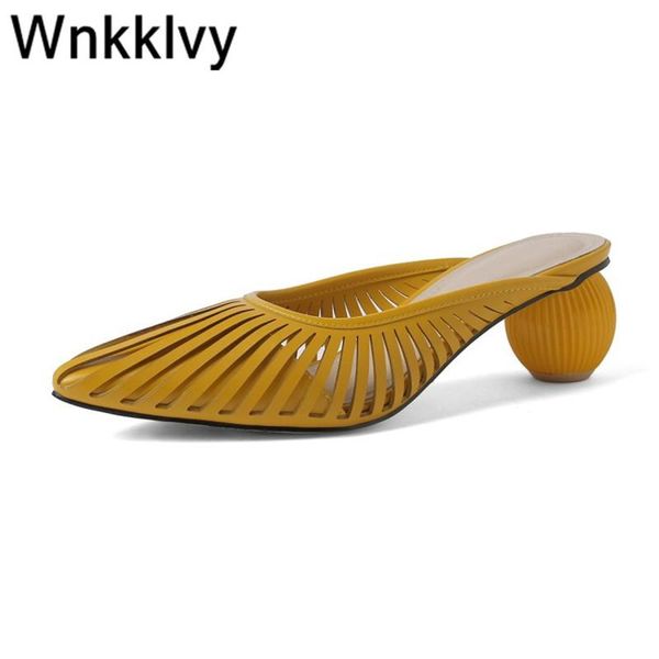 

slippers women sandals hollow out pointed toe ball high heels party vocation beach zapatos mujer summer shoes, Black