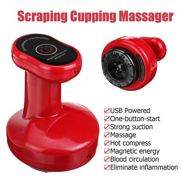 

good 6-grade electric scraping instrument suction vacuum massager back legs body massage device for home salon massagers