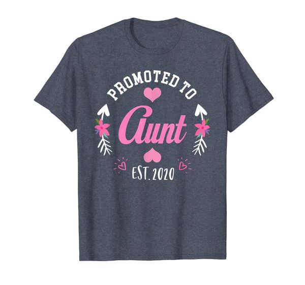

promoted to aunt est 2020 baby announcement shirt, White;black