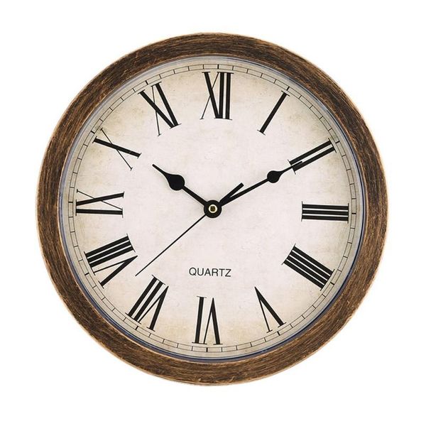 

wall clocks nordic style vintage round shape unique european mute clock storage box for home living room decoration