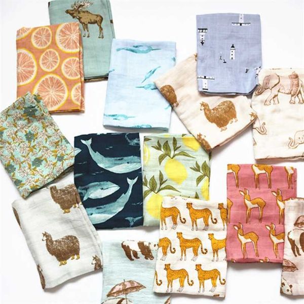 

muslin born cotton blanket baby baby swaddles soft bath gauze infant wrap sleepsack stroller cover play mat 211105