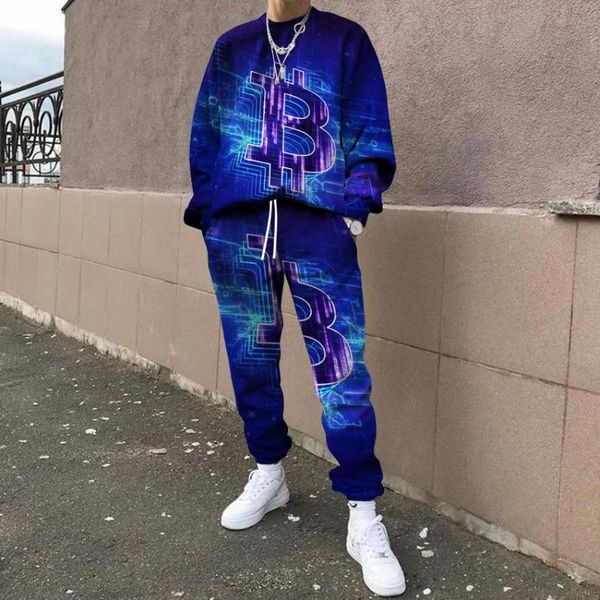 

jogging clothing 2021 letter printing round neck sweater + pants 2-piece set casual loose long-sleeved 3d printed, Black;red
