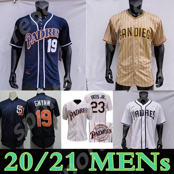 

2021 custom 13 manny machado jersey stitched 23 fernando tatis jr 59 chris paddack gold 19 tony gwy 32 reyes padres baseball jerseys, Blue;black
