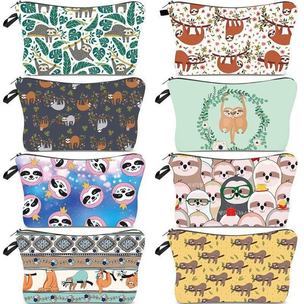 

storage bags kawaii canvas bag cartoon portable with zipper cosmetic friend gift envelope packaging cosmetiquera para maquillaje