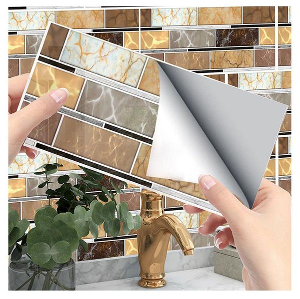 

wall stickers 3d wallpaper pvc home decoration sticker kitchen bathroom tile