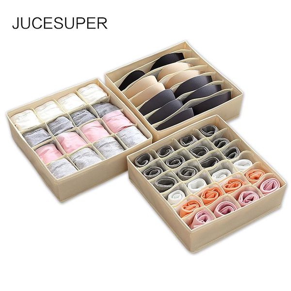 

storage drawers jucesuper simple modern box underwear socks bra mesh multi-grid collapsible washable finishing