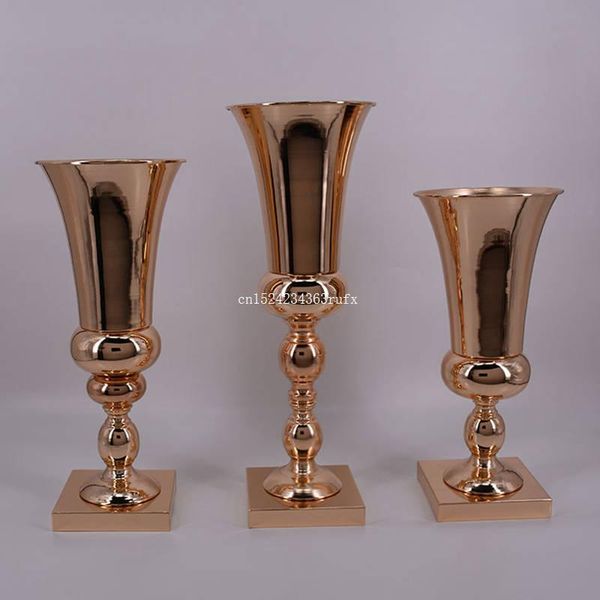 

vases 5pcs gold table metal flower road lead flowers vase wedding centerpiece for marriage home decor wholesale