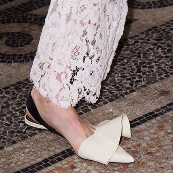 

genuine leather back strap roman sandals women cat heel ruffles gladiator pointed toe low brand design shoes, Black