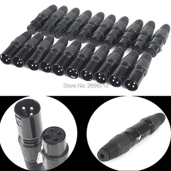 

effects 10 pairs audio mic microphone adapter xlr 3 pin male/female connector