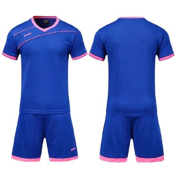 2021 Maglie da calcio personalizzate Imposta la tuta da allenamento per bambini traspirante e assorbente del sudore Royal Blue liscia Jersey 35