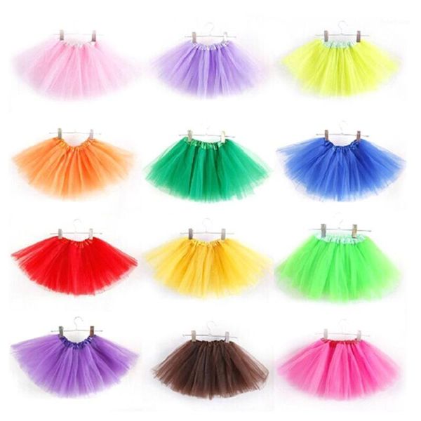 

skirts multi-color 3 layer wear skirt pettiskirt costume girl kid tutu party beautiful ballet dance 20211, Blue