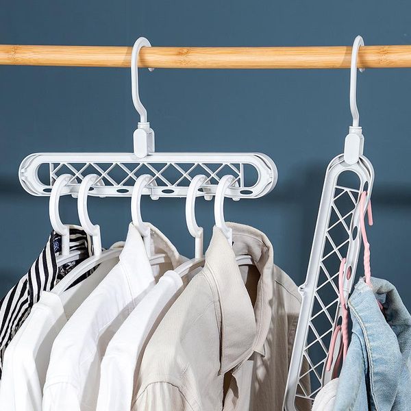 

hangers & racks rotatable clothing rack pp portable 3colors 9 holes save space multi-function home storage tool