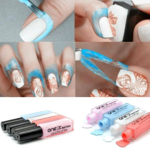 

nail art kits coat liquid tape peel off manicure 1 pcs polish beauty base cream