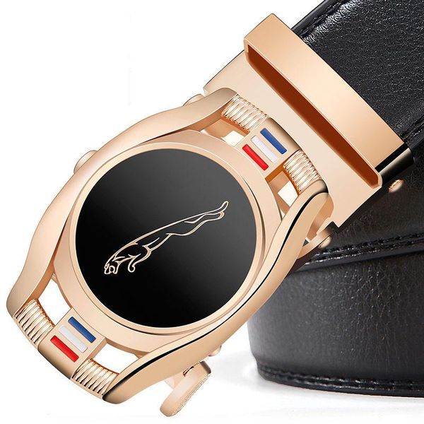 

belts men belt genuine leather alloy automatic buckle business waistband male for jeans cinturones para hombre, Black;brown