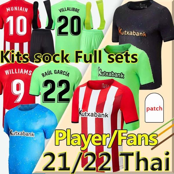 

21/22 bilbao soccer jerseys athletic fans player version williams i.martinez raul garcia yuri b. 2021 2022 villalibre muniain football shirt, Black;yellow