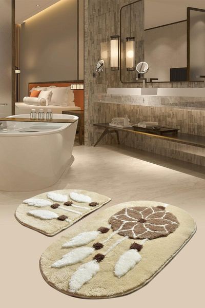 

bath mats dream brown 2 in 1 set mat 8697182800101