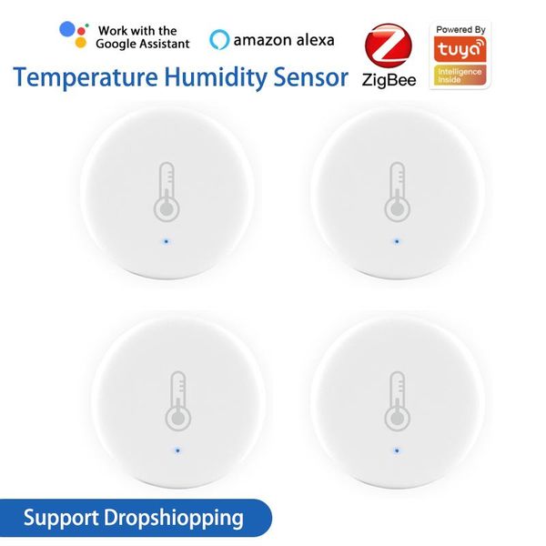 

smart home control zigbee temperature & humidity sensor,tuya app/voice control,with wireless gateway hub,with alexa google
