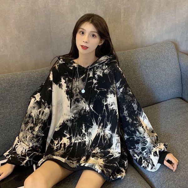 

women's hoodies & sweatshirts female women girls bf special casual students sweatshirt autumn black long sleeve printed hoodie lovely