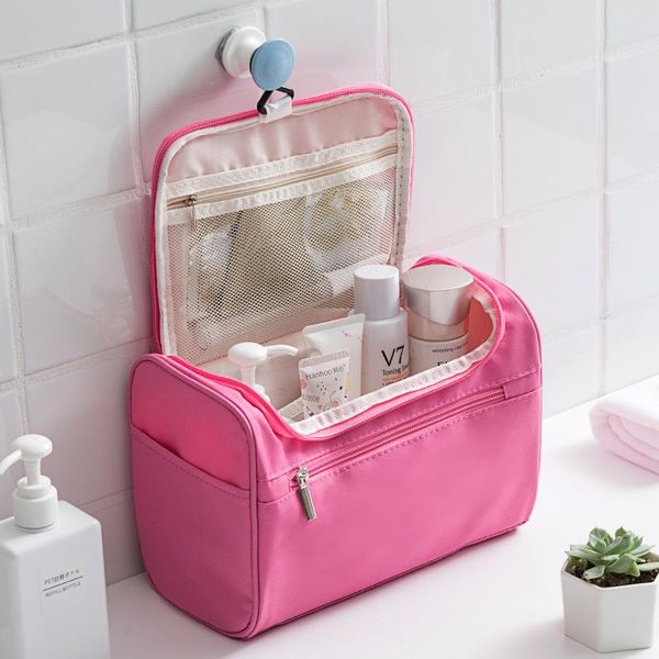 

storage bags portable travel toiletries bag with hanging hook cosmetic for women and men bathroom organizer brushes makeup pouch totes