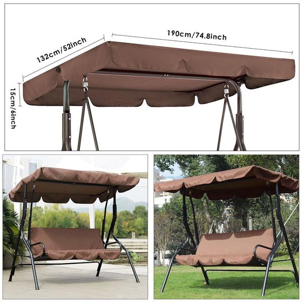 

patio swing coffee cover set waterproof canopy seat + for garden shade