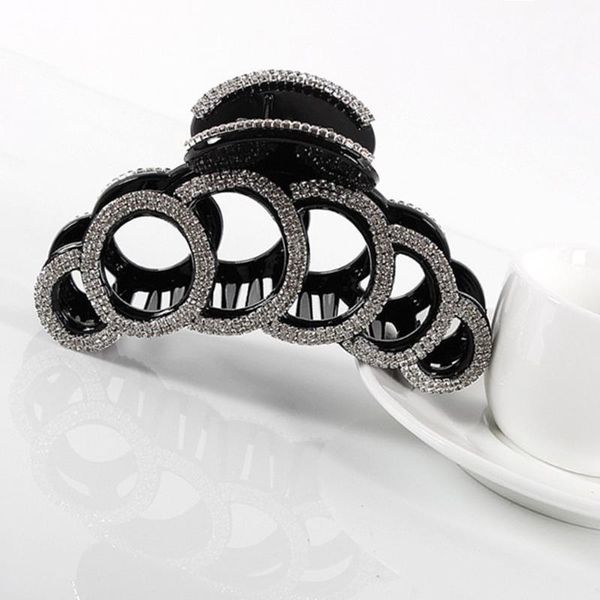 

hair clips & barrettes large rhinestones jaw strong claw clamps accessories for, Golden;silver