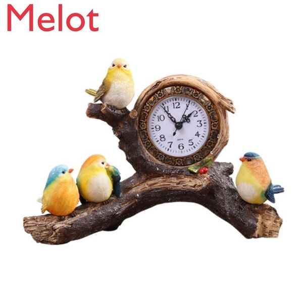 

decorative objects & figurines home fashion clock seat creative personality bird desk living room bedroom bedside noiseless