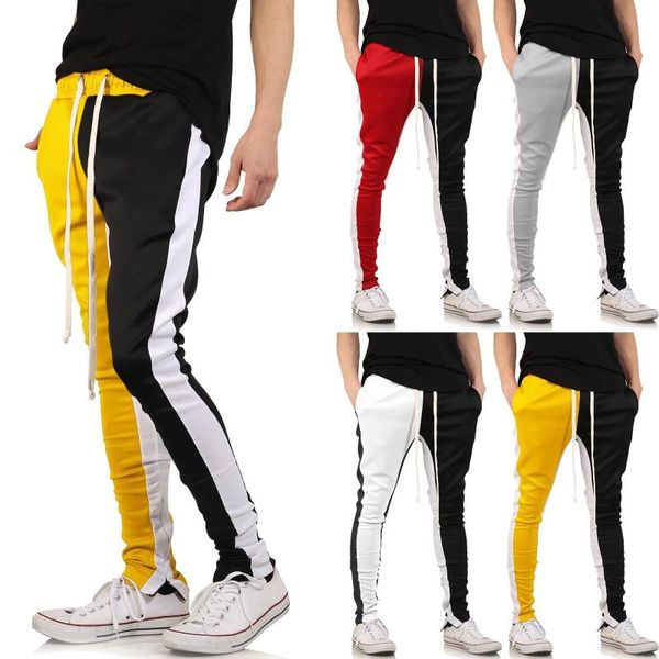 

men's pants casua lcolorant matchankle-length men trousers hip hop jogger sweatpants japanese streetwear 2021 ne, Black