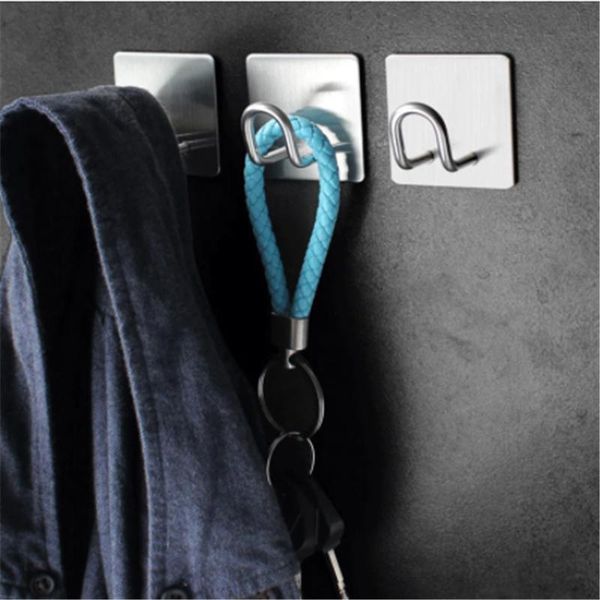 

hooks & rails towel for bathroom kitchen home stainless steel decoration accessories bag wall hanger key hook 2021 fashion