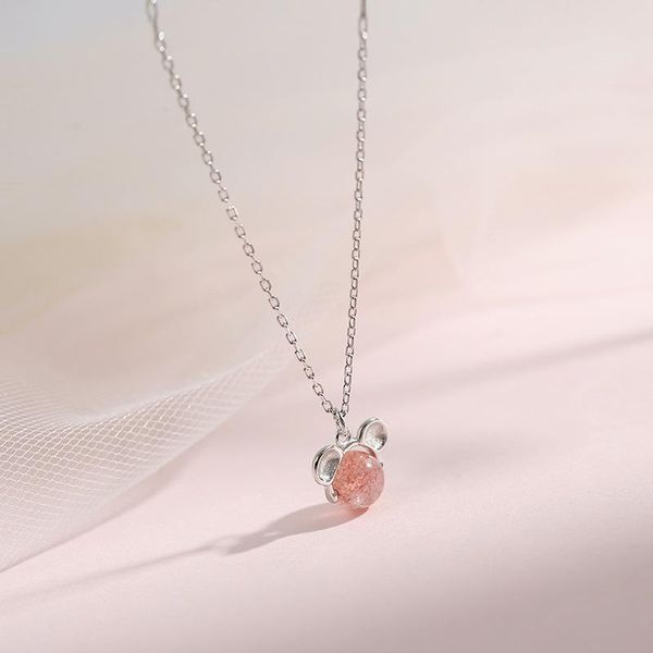 

chains mouse pendant necklace crytech dainty sterling silver clavicle chain choker for women teen girls birthday jewelry gifts