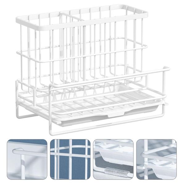 

hangers & racks 1pc multi-functional storage basket kitchen rack for home (white)