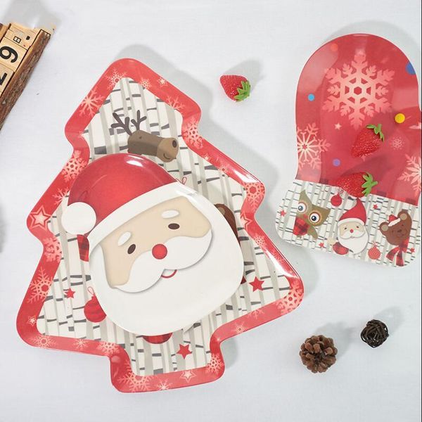 

dishes & plates christmas plate melamine tableware creative dinner children cartoon imitation porcelain fruit