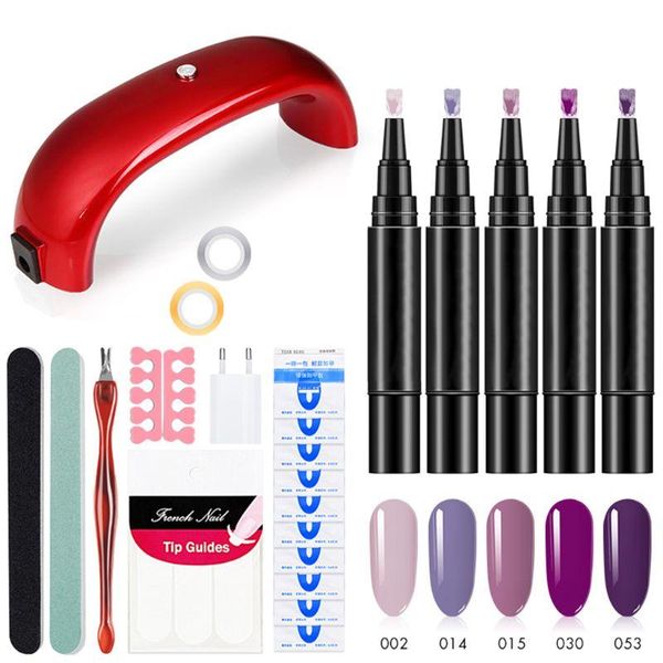 

nail art kits gel polish set uv led lamp dryer with kit soak off manicure tool