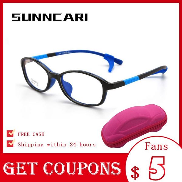 

fashion sunglasses frames children ultralight read glasses students myopic round tr90 frame sports girls boys flexible kids eyeglasses, Black