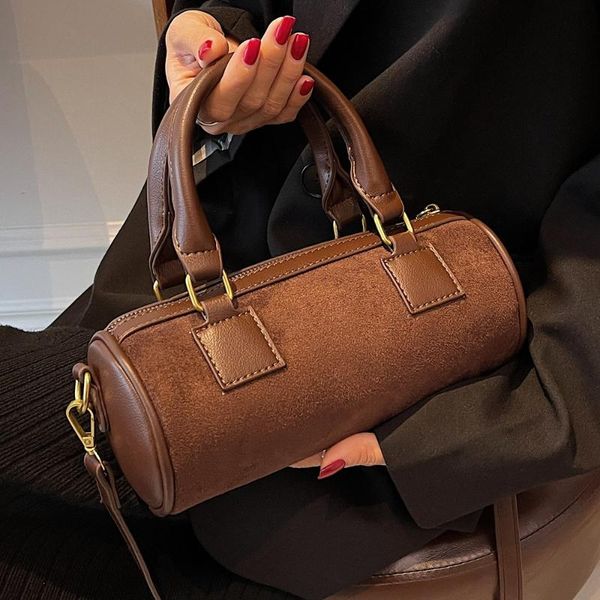 

evening bags faux suede small shoulder bag for women 2021 designer luxury crossbody lady patchwork fashion handle